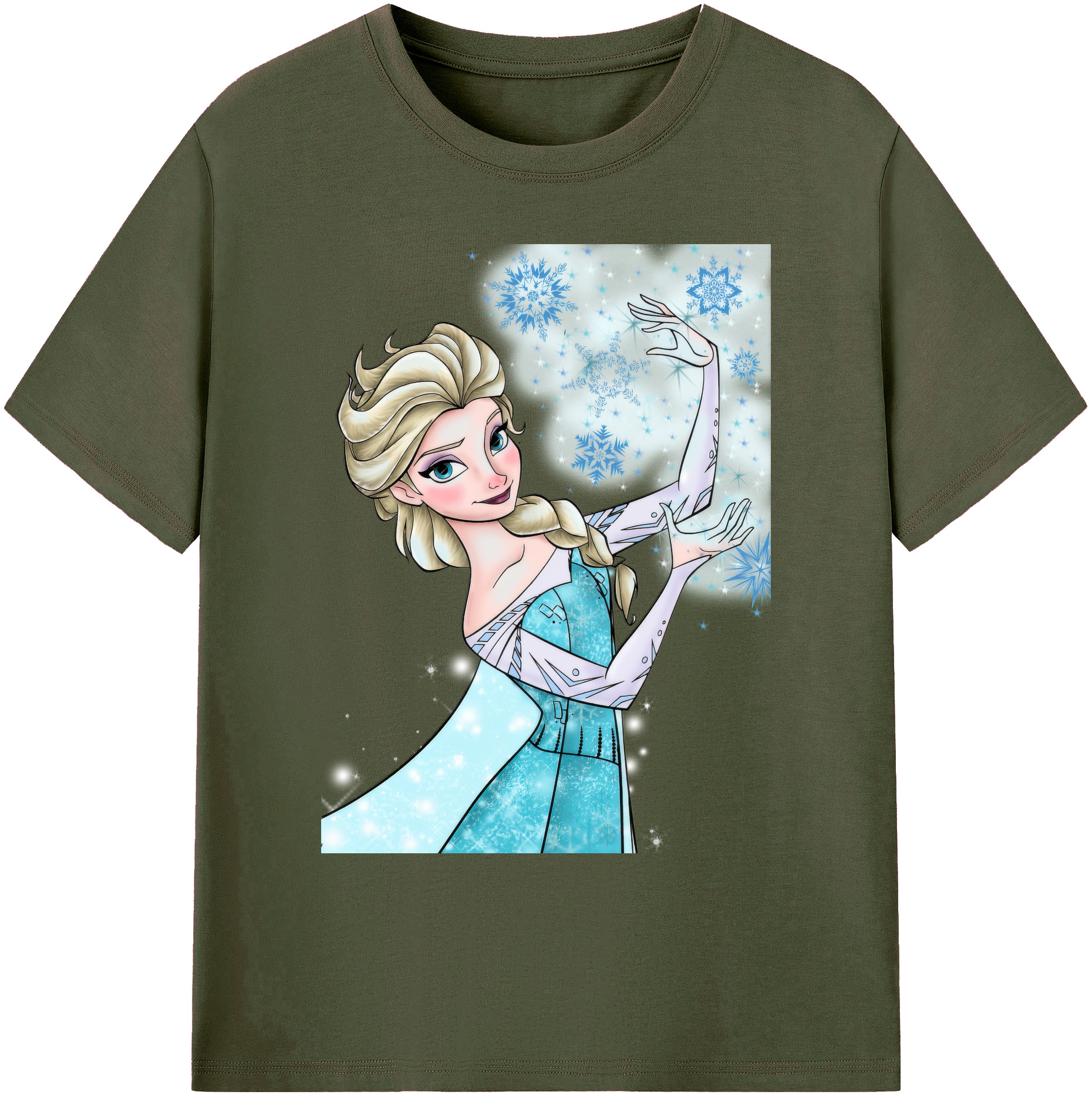 （画像用） アナと雪の女王 アンナ エルサ Frozen Anna Elsa 綿100％ メンズ半袖Tシャツ｜肌触りやわらか＆通気性